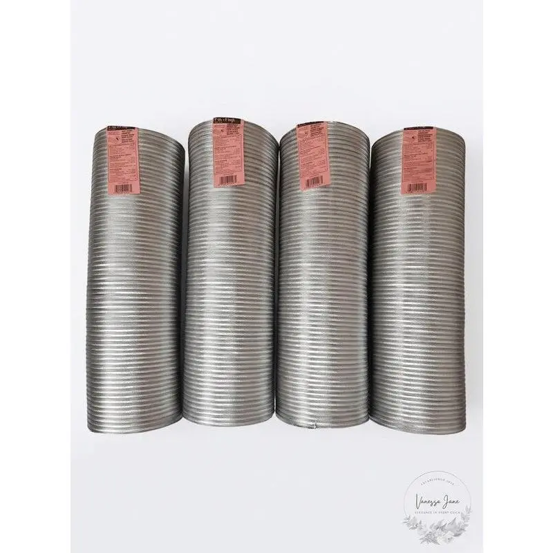Lot of 4 Deflecto Semi-Rigid Aluminum Duct 6in x 8ft A068/4-A
