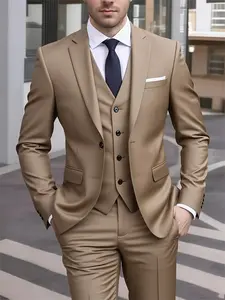 Men's 3pcs Suit Set, Large Suit, Suit Pants, Formal Tie, Wedding Dress, Vest, Work Uniform, Holiday Gift, Business, Halloween