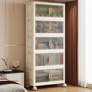 Thickened Home Clothes Storage Cabinet, Small Wardrobe for Room, Bedroom, Rent House, Foldable No Installation Needed