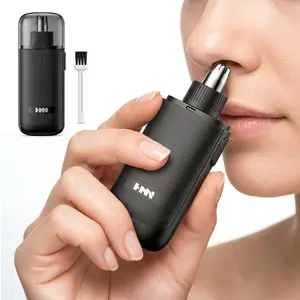 ONENIGHT Nose Hair Trimmer for Men & Women, Rechargeable Painless Ear & Eyebrow Trimmer, Dual Edge Blades, Waterproof IPX7, Safe Rounded Tip, LED Display, Compact Portable Facial Hair Clipper
