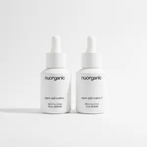 Nuorganic Anti-Aging Bundle 2qty Stem Cell Matrix I & II Serums for Wrinkles Fine Lines Face Lifting & Eye Puffiness Treatment.