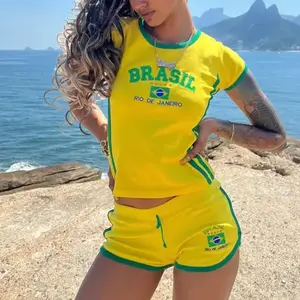 Brasil / Brazil Yellow & Green Set - Shirt & Shorts