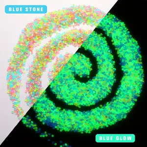 40000pcs Glow In The Dark Rocks Aquarium Luminous Gravel Pebbles Craft Small Landscaping Glow Sand Stones For Fish Tank Potted Plant Succulents Decor, 2.2 Lb/ 1 Kg (Multicolor)