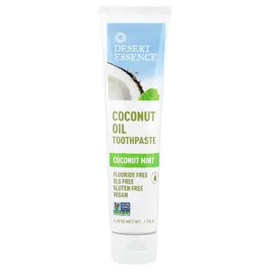Desert Essence Coconut Oil Toothpaste, Coconut Mint, 6.25 oz (176 g)
