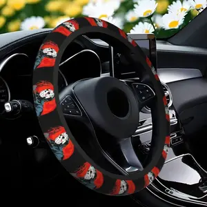 1 pcs art pattern car steering wheel cover, universal 15 inch chloroprene rubber breathable car interior decoration protective cover, Steering Wheel Protector