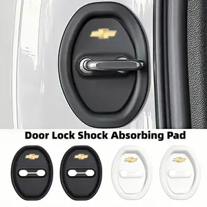 4 Piece Car Door Lock Protector Set, Elastic Shock Absorbing Pad, Silent Buffer Pad, Chevrolet Fitment, Automotive Accessories, Vehicle