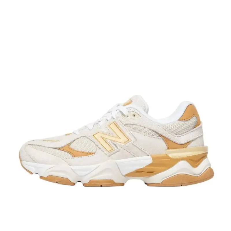 NEW BALANCE 9060 Sea Salt Dolce Women's Shoes, Suede and Mesh Upper with ABZORB Cushioning and Chunky Sole for Youth/Adult Daily Life, Sporty Running Fashion, Running Sports Shoes, Athletic Running Shoes, Breathable Running Shoes