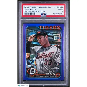 2024 Topps Chrome Update Colt Keith #USC178 Purple Refractor PSA 9