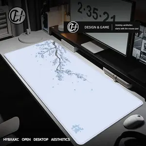 Japan Cherry Blossom Mouse Pad Gray Laptops Gaming Deskmat Sakura Mousepad Anime Office Carpet Gamer Keyboard Computer Desks HYBXAXC