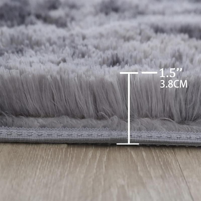 Fluffy Shag Area Rug, Plush Indoor Carpet for Bedroom, Living Room & Dorm, Kid-Friendly Nursery Rug, Decorative Soft Shaggy Rug for Home Decor, Fluffy Modern Rug
