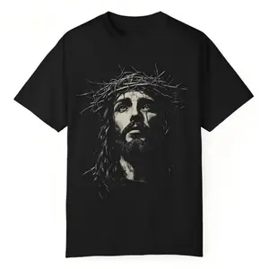 Unisex Vintage Jesus Christ Church T Shirt Christian Faith Streetwear Religious Gift for Him or Her 100 Cotton Short Sleeve Round Neck Tee