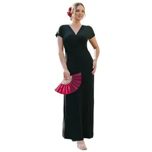 Annaeli Cross Front Maxi Dress | Black