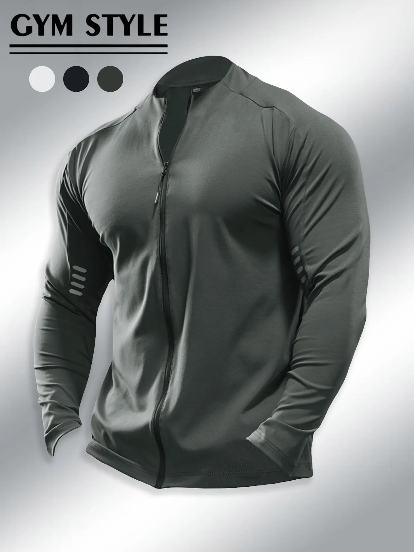Men's Zipper Long Sleeve Sports Top, Simple Sporty Style, Functional Design, Multiple Colors Available, Street & Sport Blend, Athleisure Street Fit, Activewear T Shirt, Gym Workout Wear, Gym Tops, Fitness Sport Top, Fitness Apparel, Athletic Apparel