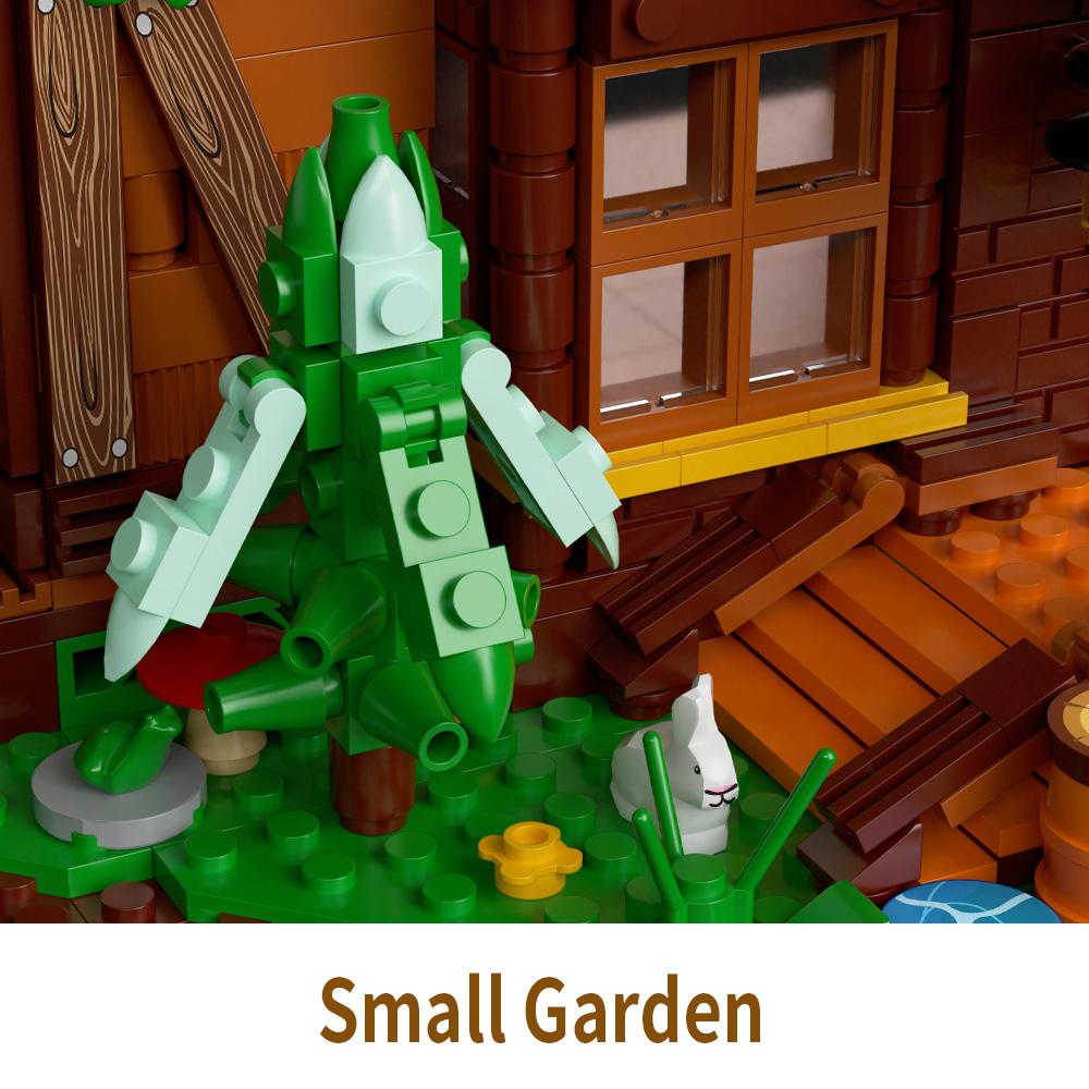 Time House 1652pcs with LED mini set, city street view greenhouse building block toy, can be used as a decoration, can be given as a gift to friends