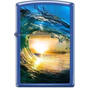 Zippo Lighter - Sunset In Wave Blue Matte Made In USA Zippo Lifetime Warranty Brand New in Zippo Gift Box