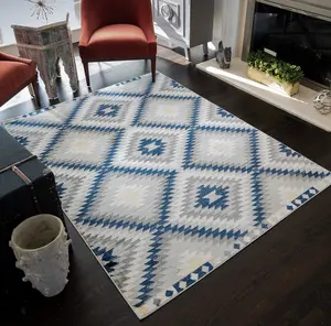 CosmoLiving RA27428 8 x 10 ft. Soleil BR30B Kilim Navy Tribal Moroccan Area Rug