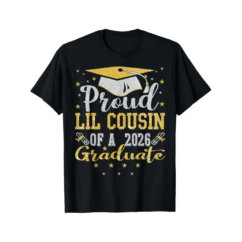 Proud Lil Cousin of a 2026 Graduate Class Senior Graduation T-Shirt
