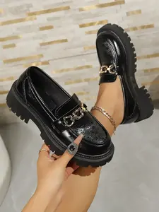 New Plus Size Casual Thick Sole Retro Vintage Classic Style Elegant Versatile Slip-On Women's Shoes, All-Season Comfortable Fashion Sneakers, Walking Shoes