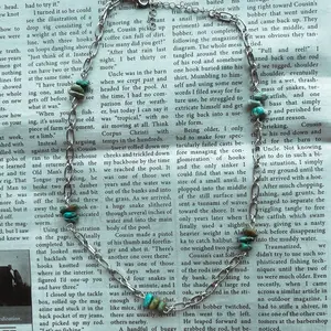 Paperclip Turquoise Necklace