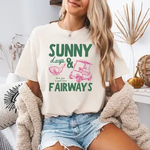 Green Golf Sunny Graphic T Shirt Aesthetic Casual Unisex Gift