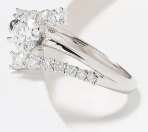 Fire Light Lab Grown Diamond 0.75 cttw Crossover Ring, 14K Gold