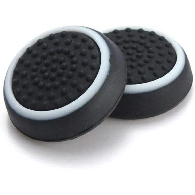 Thumb Stick Joystick Cap Analog Grip Thumbsticks Cap Cover Case for   NS Joy-Con Controller (Black-White)