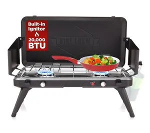 Hike Crew 2-Burner Gas Camping Stove - 20,000 BTU