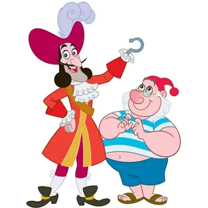 212 MAIN Captain Hook and Mr. Smee Laminated Print Cardboard Cutout, 66 in x 50 in, Advanced Graphics, Free-Standing Wall Decoration, Artistic Home Supply