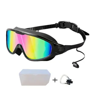 BOGO Free Adult & Kids Anti-Fog Swim Goggles, UV Protection Waterproof Leak-Proof Swimming Goggles, Comfort Adjustable Clear Vision Goggles for Pool, Beach, Water Sports & Family Swimming