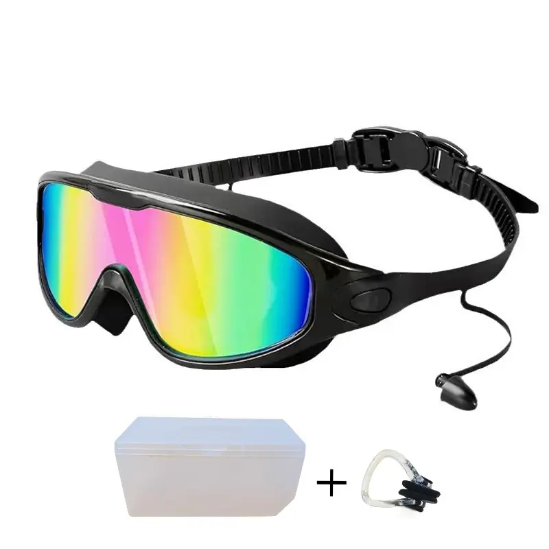 BOGO Free Adult & Kids Anti-Fog Swim Goggles, UV Protection Waterproof Leak-Proof Swimming Goggles, Comfort Adjustable Clear Vision Goggles for Pool, Beach, Water Sports & Family Swimming