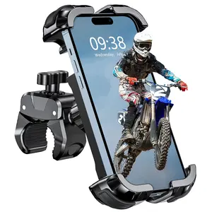 Zewdov Motorcycle Phone Mount, Upgrade Bike Phone Mount [Secure Protection], 360° Rotatable Phone Holder, Compatible with iPhone/Samsung 4.7-6.7" Installation Game Silicone Cellphone Smartphone