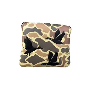 Golf Duck Hunter Camo Mallet Putter Headcover Black Duck Design Camouflage Pattern 4.5in x 5.0in Ideal for Golf Enthusiasts