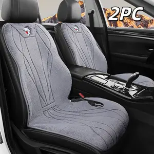 Winter Heated Car Seat Cushion Cover, Universal Electric Heating Pad, Plush Warm Seat Protector, Winter Car Blanket, Automotive Accessories, Car Seats Covers