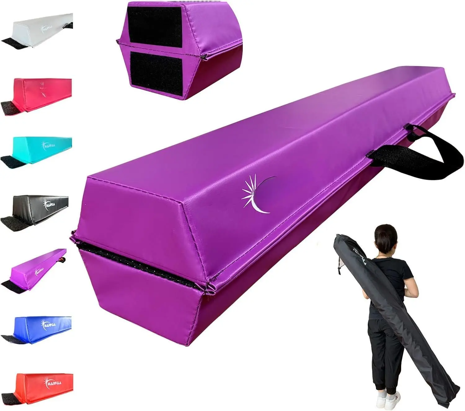 Beam - Folding Floor Gymnastics Equipment for , Non Slip Base - 6 FT to 10 FT for  Gym Use