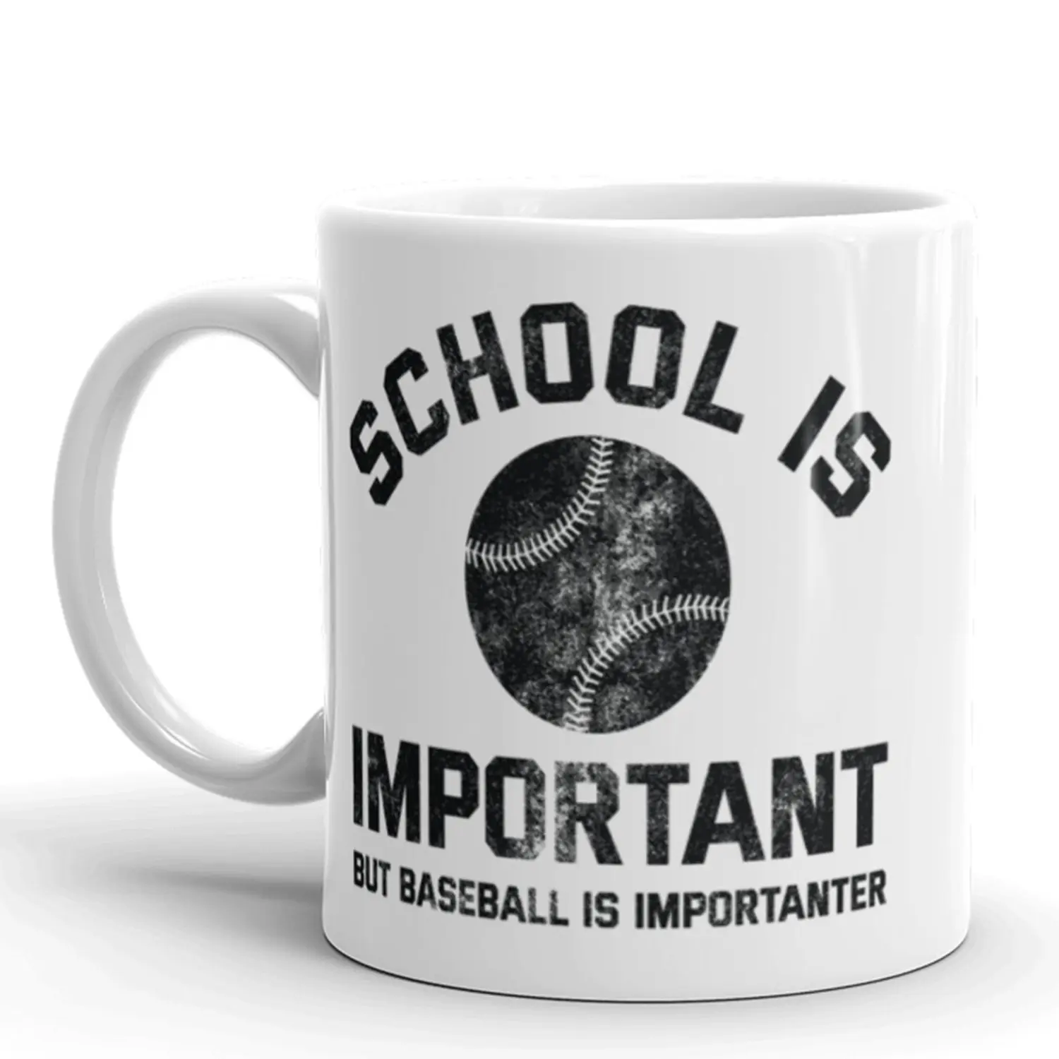 School Is Important But Baseball Is Impotanter Coffee Mug - 11oz Funny Coffee Mugs Ceramic Printed Drinkware Cup