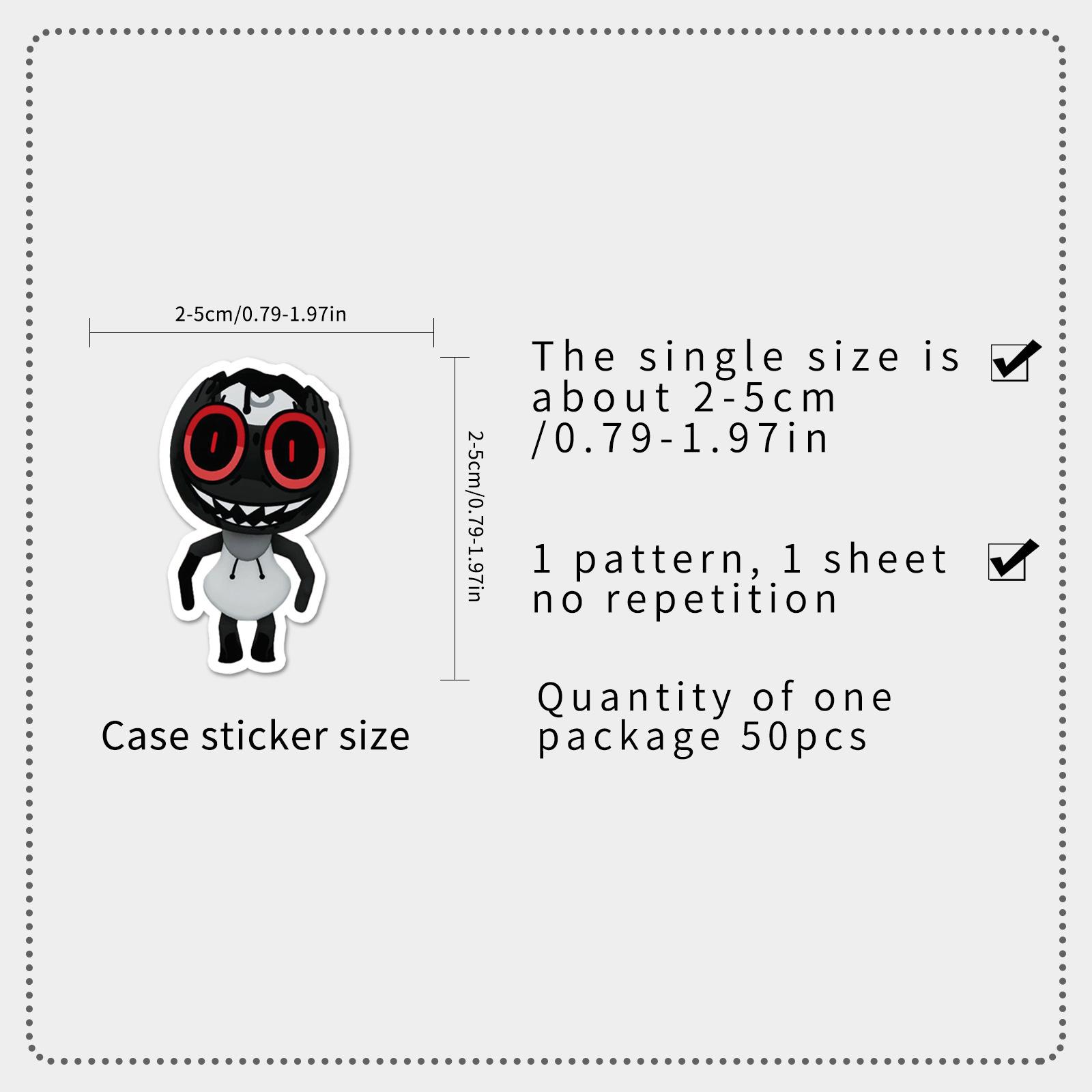 Single set contains 50 pieces, no repetition. Dandy's world graffiti stickers for phone cases, computers and tablets. Order today. Buy one, get one free. You will receive 2 sets.