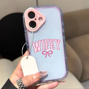 WIFEY Shockproof anti-drop airbag phone case for iPhone 16E 16Promax  16 15 14 13 12  plus pro Max enhanced camera protector full protective phone cover for Women Girls Cute candy color design