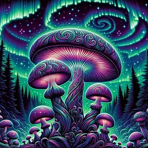Mushroom Pattern DIY Diamond Arts Colorful Painting Kit without Frame, DIY 5D Diamond Arts Colorful Painting Kit, Wall Art Decor for Home Bedroom, Diamond Painting Kits, Crafts