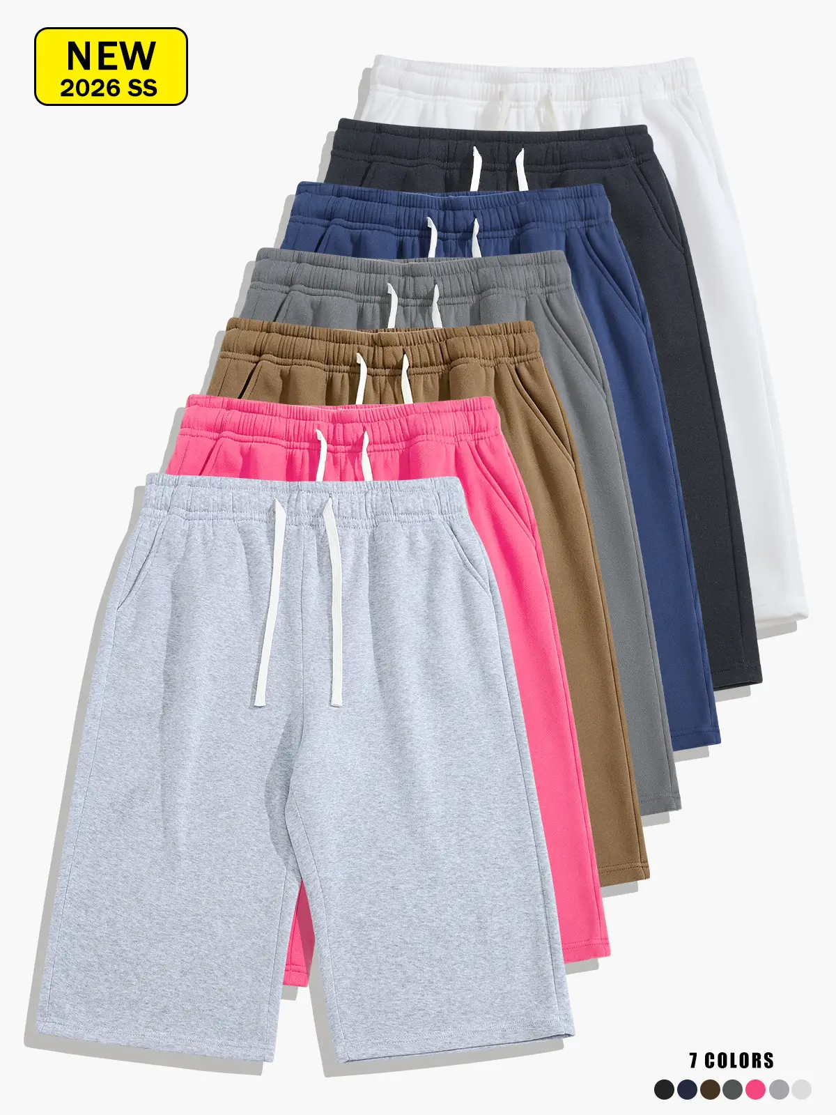 Men’s summer outdoor casual sports shorts, three-quarter length, loose straight fit, comfortable breathable fabric