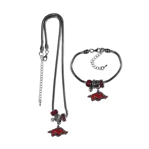 Siskiyou Sports NCAA College Euro Necklace &Bracelet Set