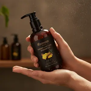 Ginger Shampoo with Coconut Oil & Citric Acid-Stimulates Olive oil Hair Growth & Reduces Shedding/ Clarifying Formula for Thicker Hair 300ML