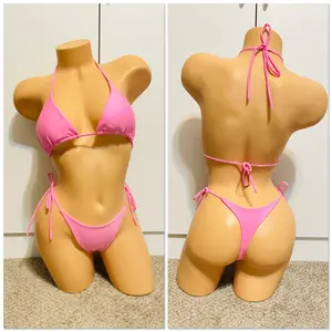 Pink Two piece String Bikini Swimwear