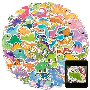 50 large-eyed dinosaur stickers, cute cartoon personalized Tyrannosaurus rex animal party stickers