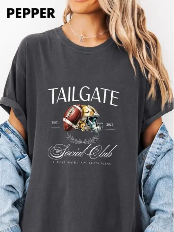 Comfort Colors Tailgate Social Club Shirt, Football Game Day Tee, Team Wins Gift