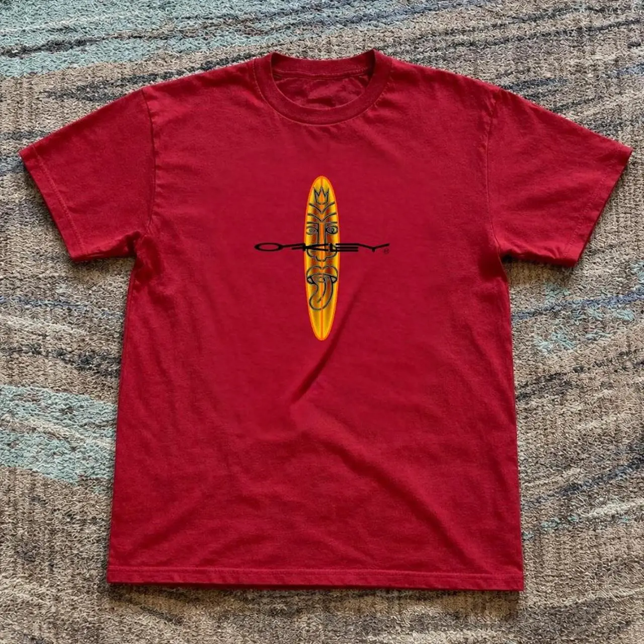 O'Neill surf shirt with yellow surfboard graphic tee