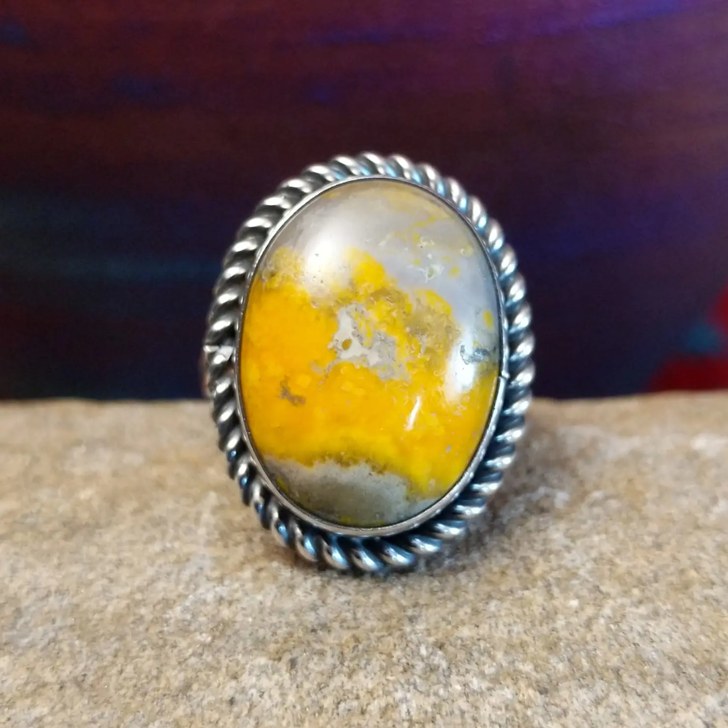 Bumblebee Jasper Ring by R. Skeets GJ-RNG-0103 Size 8