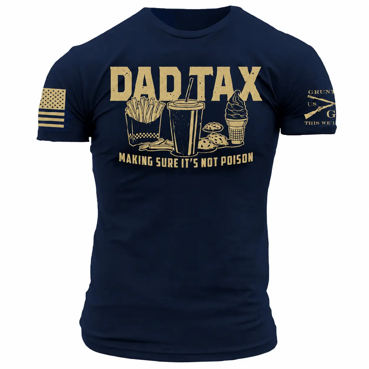 Dad Tax Shirt Funny Dad Life Tee, Dad Humor Food Joke Shirt, Father Gift Graphic Tee, Casual Everyday Dad Outfit Menswear & Underwear - Men's Tops - T-Shirts