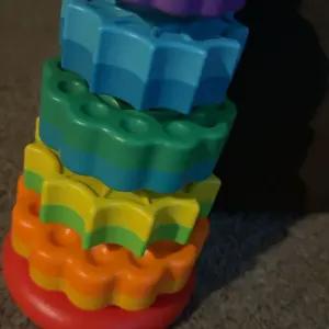 Rainbow Rotating Tower Toy, Colorful Wooden Stacking Sensory Toy, Interactive Stack, Jenga Game for Kids, Stacked Puzzle Baby Toys, Rainbow Tower Blocks Toy for Kids #GLOBAL PICKS