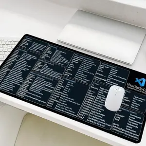 Large Windows Shortcut Mouse Pad, Developer Keyboard Shortcuts Cheat Sheet Computer Mat, Non-slip Stitched Edge Keyboard Pad for Home Office Game