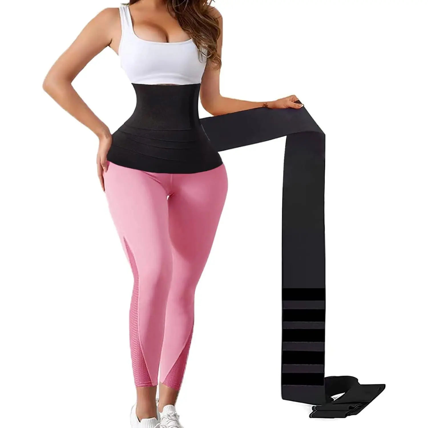 Wrap Waist Trainer for Women Waist Wraps for Stomach Snatch Me Up Bandage Tummy Body Belly Trimmer Wrap Plus Size